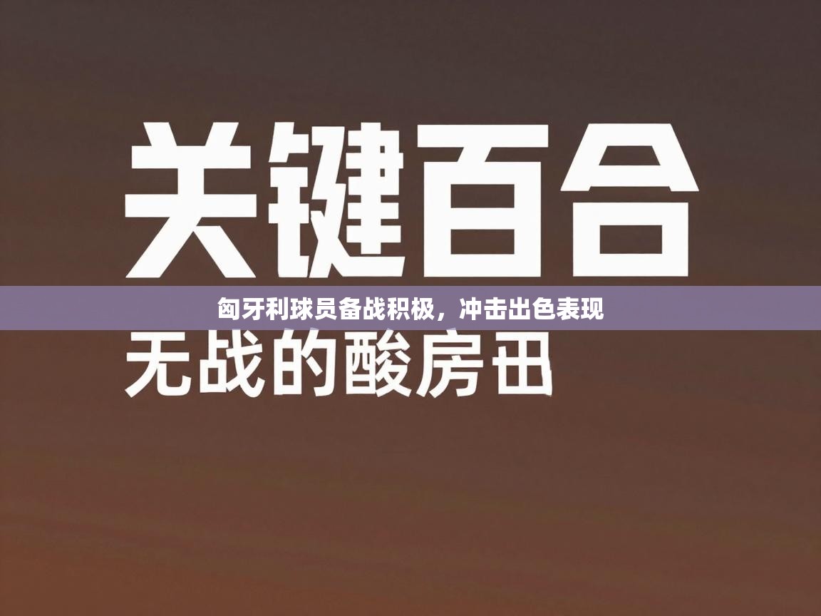 匈牙利球员备战积极，冲击出色表现